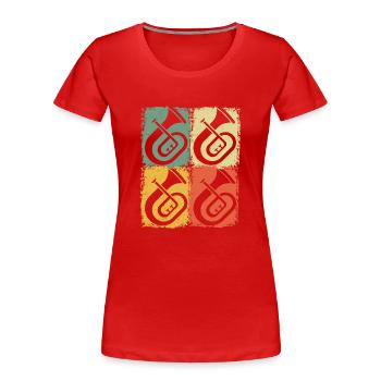Tenorhorn Tenorhornspieler Tenorhornist - Frauen Premium Bio T-Shirt - Rot - Vorne - Mia (176cm)