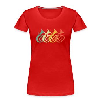Tenorhorn Tenorhornspieler Tenorhornist - Frauen Premium Bio T-Shirt - Rot - Vorne - Mia (176cm)