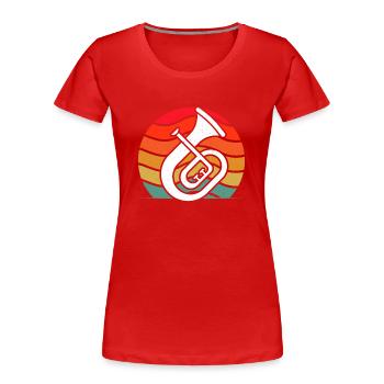Tenorhorn Tenorhorn player Tenorhorn player Tenorhorn player - Women's Premium Organic T-Shirt - red - Front - Mia (176cm)