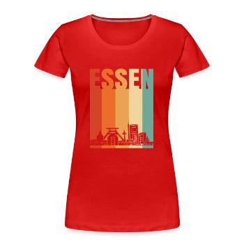 Essen - Frauen Premium Bio T-Shirt - Rot - Vorne - Mia (176cm)