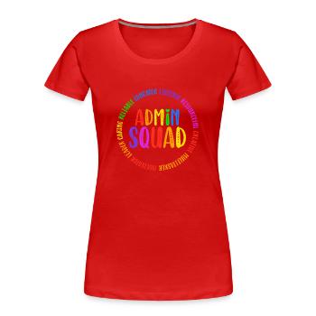 Admin Squad Admin Assistant Administrative Cool - Frauen Premium Bio T-Shirt - Rot - Vorne - Mia (176cm)