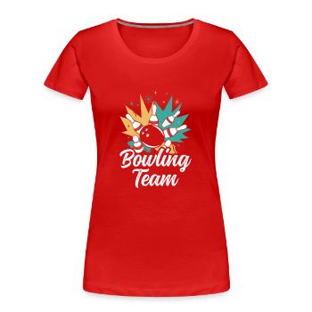 Bowling Team Hobby Bowler Mannschaft - T-shirt bio Premium Femme - rouge - Devant - Mia (176cm)