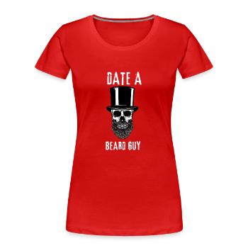 This Beard Is Taken - Bearded Man Valentines Day - Women's Premium Organic T-Shirt - red - Front - Mia (176cm)