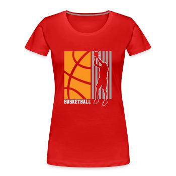 Basketball Basketballer - Frauen Premium Bio T-Shirt - Rot - Vorne - Mia (176cm)