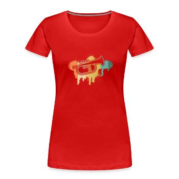 Flugelhorn Flugelhorn player Flugelhorn player - Women's Premium Organic T-Shirt - red - Front - Mia (176cm)