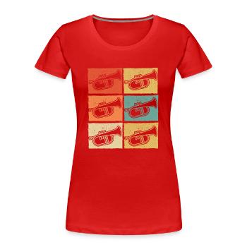 Flugelhorn Flugelhorn player Flugelhorn player - Women's Premium Organic T-Shirt - red - Front - Mia (176cm)