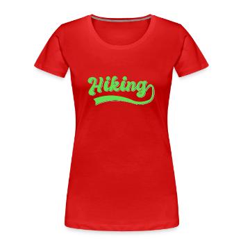 Wander - Women's Premium Organic T-Shirt - red - Front - Mia (176cm)