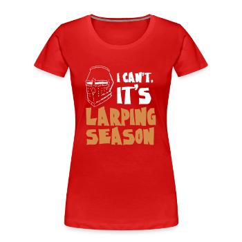 Larp, live-action role-playing game - Women's Premium Organic T-Shirt - red - Front - Mia (176cm)