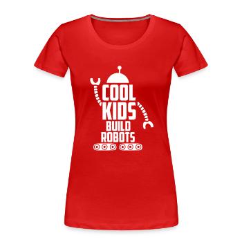 Robotics, robot builders - Women's Premium Organic T-Shirt - red - Front - Mia (176cm)