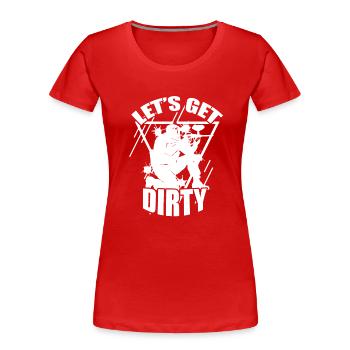 paintball lets get dirty markierer farbmarkierer - Frauen Premium Bio T-Shirt - Rot - Vorne - Mia (176cm)