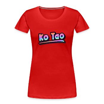 Vintage Thailand Urlaubsreise Asien Thai Ko Tao - Frauen Premium Bio T-Shirt - Rot - Vorne - Mia (176cm)