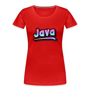 Vintage Indonesien Urlaubsreise Asien Java - Frauen Premium Bio T-Shirt - Rot - Vorne - Mia (176cm)
