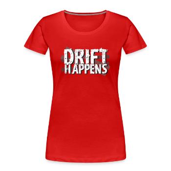 drifting, type de voiture, amoureux de voiture, tuning de voiture - T-shirt bio Premium Femme - rouge - Devant - Mia (176cm)