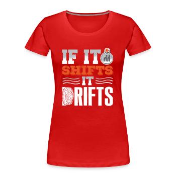 drifting, type de voiture, amoureux de voiture, tuning de voiture - T-shirt bio Premium Femme - rouge - Devant - Mia (176cm)