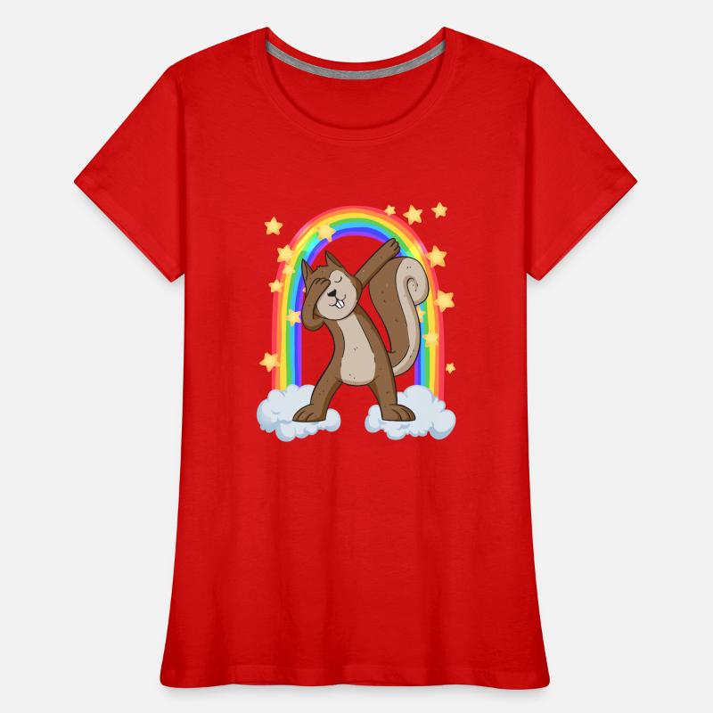 dabbing squirrel at the Rainbow Gate Women's Premium Organic T-Shirt