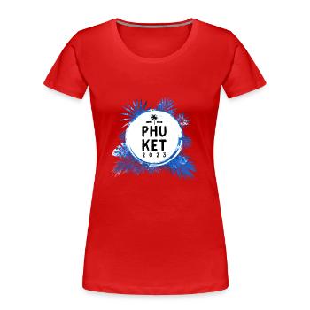 Phuket 2023 Bunt - Frauen Premium Bio T-Shirt - Rot - Vorne - Mia (176cm)
