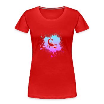 Scorpion - T-shirt bio Premium Femme - rouge - Devant - Mia (176cm)
