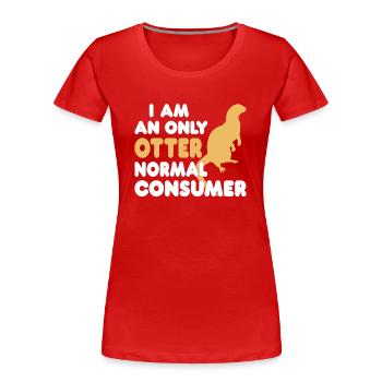 Otter Animal River Otter in the wild - Women's Premium Organic T-Shirt - red - Front - Mia (176cm)