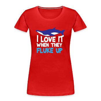 Whale watching, marine biology, marine science - Women's Premium Organic T-Shirt - red - Front - Mia (176cm)