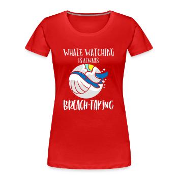 Whale watching, marine biology, marine science - Women's Premium Organic T-Shirt - red - Front - Mia (176cm)