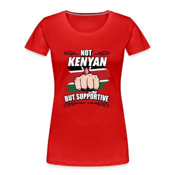 Pas kenyan mais touristique de voyage de soutien Kenyan - T-shirt bio Premium Femme - rouge - Devant - Mia (176cm)