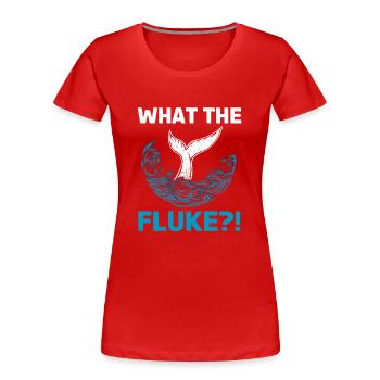 Whales, whales, whale watching, whale watching - Women's Premium Organic T-Shirt - red - Front - Mia (176cm)