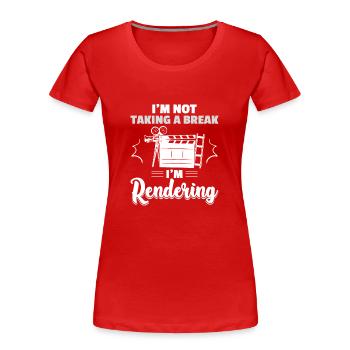 Videograf Filmemacher Filmregisseur Filmemachen - Frauen Premium Bio T-Shirt - Rot - Vorne - Mia (176cm)