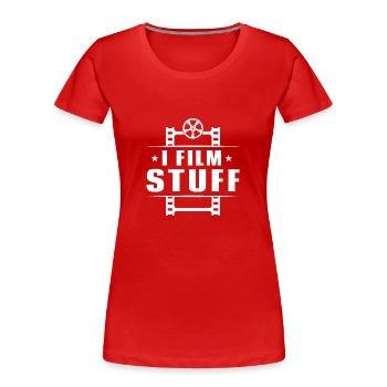 Videograf Filmemacher Filmregisseur Filmemachen - Frauen Premium Bio T-Shirt - Rot - Vorne - Mia (176cm)