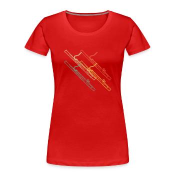 Fagott Fagottspieler Fagottist - Frauen Premium Bio T-Shirt - Rot - Vorne - Mia (176cm)