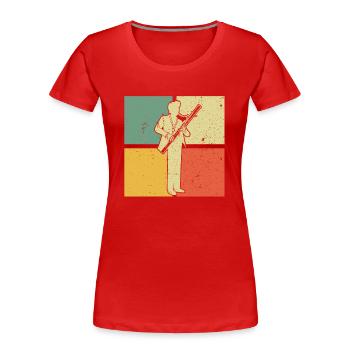 Bassoon Bassoon Bassoon Player Bassoonist - Women's Premium Organic T-Shirt - red - Front - Mia (176cm)