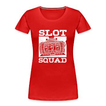 Slot Machine, Slot Machines, Gambling - Women's Premium Organic T-Shirt - red - Front - Mia (176cm)