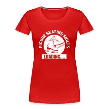 Figure Skating Skills Loading.... Ice Skater Ice S - Frauen Premium Bio T-Shirt - Rot - Vorne - Mia (176cm)