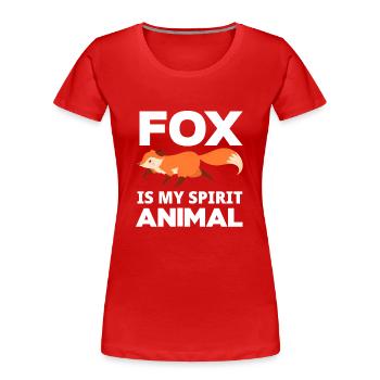 Fuchs Mädchen - Frauen Premium Bio T-Shirt - Rot - Vorne - Mia (176cm)