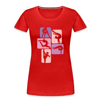 Turnen | Turnerin Gymnastik Turnen Mädchen Frauen - Frauen Premium Bio T-Shirt - Rot - Vorne - Mia (176cm)