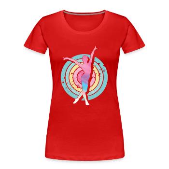 Turnen | Turnerin Gymnastik Turnen Mädchen Frauen - Frauen Premium Bio T-Shirt - Rot - Vorne - Mia (176cm)