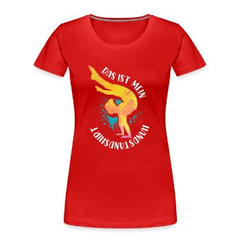 Turnen | Turnerin Gymnastik Turnen Mädchen Frauen - Frauen Premium Bio T-Shirt - Rot - Vorne - Mia (176cm)