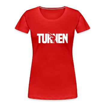 Turnen | Turnerin Gymnastik Turnen Mädchen Frauen - Frauen Premium Bio T-Shirt - Rot - Vorne - Mia (176cm)