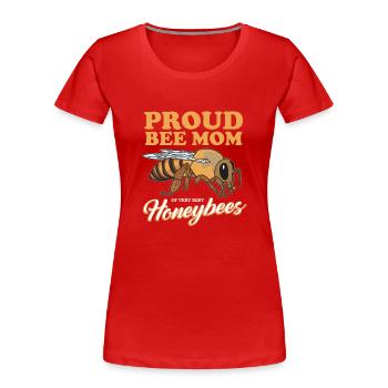 Imker Bienenzüchter | Bienen Bienenzucht Geschenk - Frauen Premium Bio T-Shirt - Rot - Vorne - Mia (176cm)