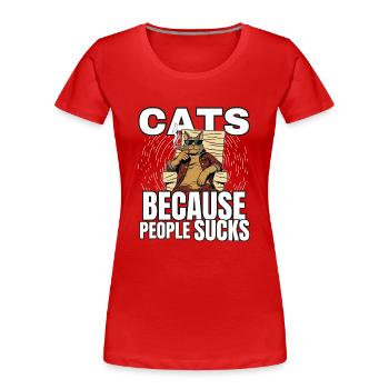 Cat Cat Cat Shirt Cat Gift Idea Kitten - T-shirt bio Premium Femme - rouge - Devant - Mia (176cm)