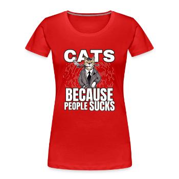 Cat Cat Cat Shirt Cat Gift Idea Kitten - T-shirt bio Premium Femme - rouge - Devant - Mia (176cm)