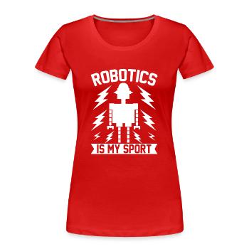 Roboter Programmierer Automatisierungstechniker - Frauen Premium Bio T-Shirt - Rot - Vorne - Mia (176cm)