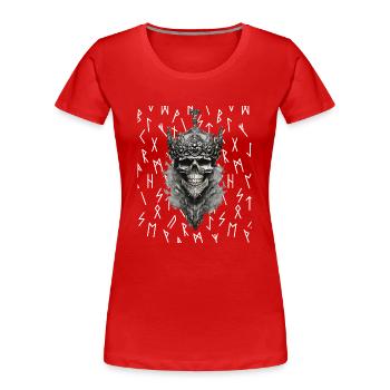 Vikings Nordic Rune Vikings Valhalla Vikings - Women's Premium Organic T-Shirt - red - Front - Mia (176cm)