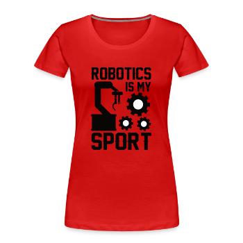Programmeur de robots Technicien en automatisation - T-shirt bio Premium Femme - rouge - Devant - Mia (176cm)