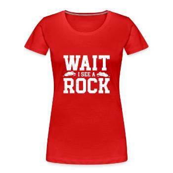 Géologue de la géologie collectrice de roches - T-shirt bio Premium Femme - rouge - Devant - Mia (176cm)