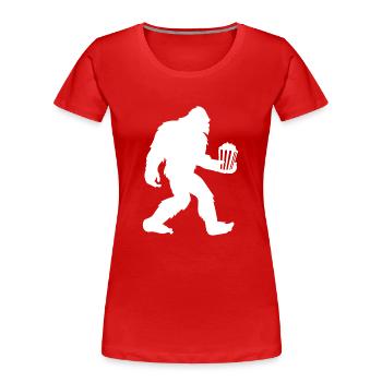 Popcorn - Frauen Premium Bio T-Shirt - Rot - Vorne - Mia (176cm)