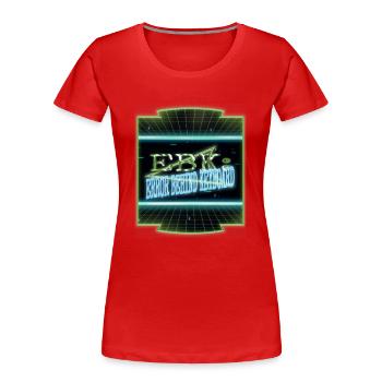 Equestrian Hack Out Internet Hacking Computer - Women's Premium Organic T-Shirt - red - Front - Mia (176cm)