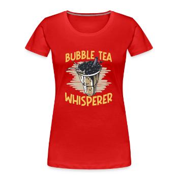 Bubble Tea Whisperer - Women's Premium Organic T-Shirt - red - Front - Mia (176cm)