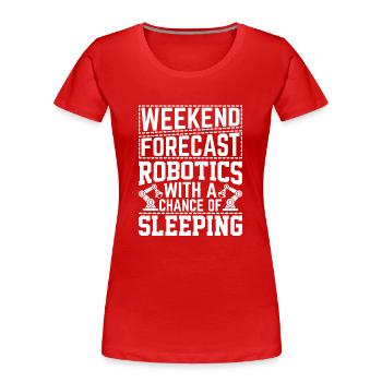 Programmeur de robots Technicien en automatisation - T-shirt bio Premium Femme - rouge - Devant - Mia (176cm)