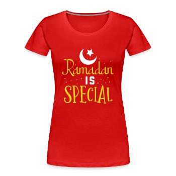 Ramadan, Rabian, Muslim, Islamic - Women's Premium Organic T-Shirt - red - Front - Mia (176cm)
