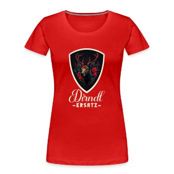 Dirndl Ersatz Dirndl Trachten Kostüm Dirndl Ersatz - Frauen Premium Bio T-Shirt - Rot - Vorne - Mia (176cm)